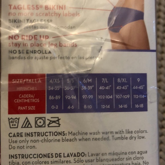 Hanes Cool Comfort Cotton Bikini Panties 6pk - Picture 8 of 8
